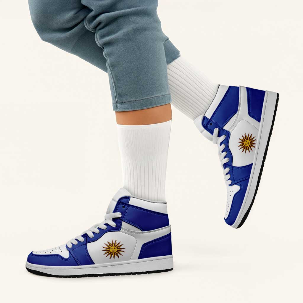 Uruguay High Sneakers AJ1 Classic National Flag Style - Wonder Print Shop