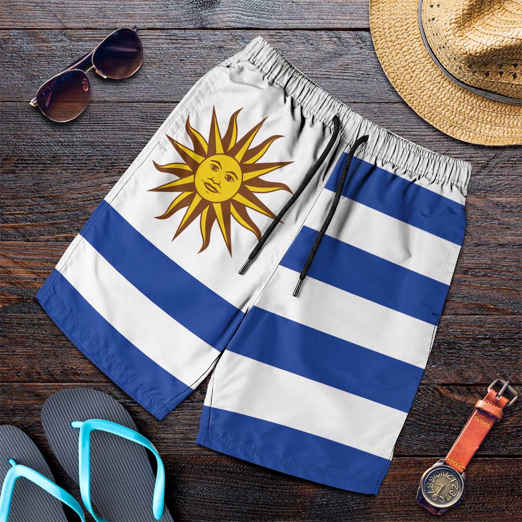 Uruguay Shorts for Men National Flag Colors - Wonder Print Shop