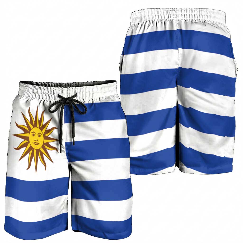Uruguay Shorts for Men National Flag Colors - Wonder Print Shop