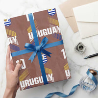 Uruguay Soccer Sports Graphic Number 10 Jersey Style Wrapping Paper Roll Proud Uruguayan Football Fans Game Day Pride