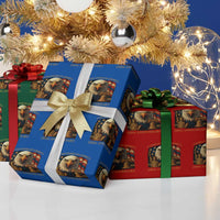 US 250th Anniversary Wrapping Paper Roll Retro Bald Eagle American Flag Patriotic Veterans - Wonder Print Shop