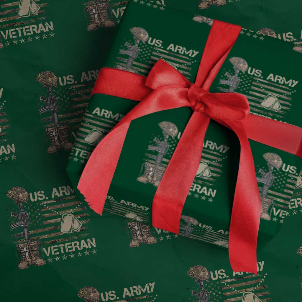 US Army Veteran Flag Wrapping Paper Roll - Wonder Print Shop