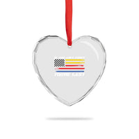 US Flag Car Racing Heart Crystal Glass Ornament If You Aint First Youre Last Checkered Flag - Wonder Print Shop