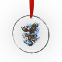 Us Marines Military 250th Anniversary Crystal Glass Ornament Bald Eagle Anchor TS11