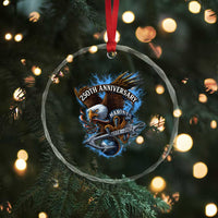 Us Marines Military 250th Anniversary Crystal Glass Ornament Bald Eagle Anchor TS11