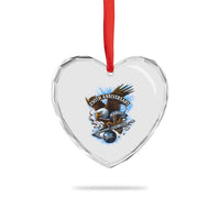 Us Marines Military 250th Anniversary Heart Crystal Glass Ornament Bald Eagle Anchor - Wonder Print Shop