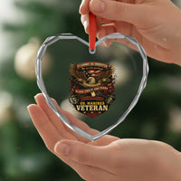 US Marines Veteran Heart Crystal Glass Ornament It Cannot Be Inherited Nor Can It Be Purchased I Have Earned It - Wonder Print Shop