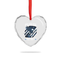 US Military Navy Sailor Heart Crystal Glass Ornament And God Said Let There Be Sailors The Devil Groaned And Said - Wonder Print Shop