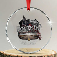 US Route 69 Centennial Celebration Crystal Glass Ornament Highway Road 100 Years Anniversary American Flag