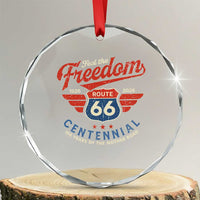 US Route Highway 66 Centennial Crystal Glass Ornament Feel The Freedom 100 Years Of The Mother Road