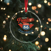US Route Highway 66 Centennial Crystal Glass Ornament Feel The Freedom 100 Years Of The Mother Road