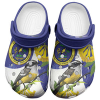 US Virgin Islands Clogs Shoes Bananaquit Bird Mix Ginger Thomas Flower - Wonder Print Shop