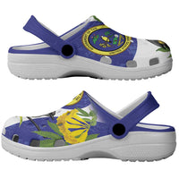 US Virgin Islands Clogs Shoes Bananaquit Bird Mix Ginger Thomas Flower - Wonder Print Shop