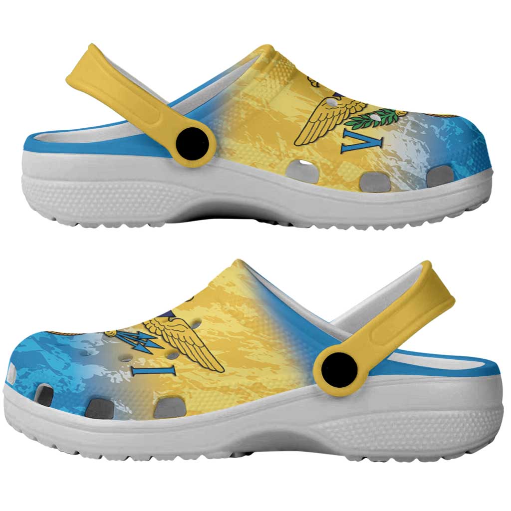 US Virgin Islands Clogs Shoes Coat Of Arms Grunge Style - Wonder Print Shop