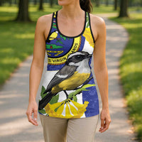 US Virgin Islands Hollow Tank Top Bananaquit Bird Mix Ginger Thomas Flower - Wonder Print Shop