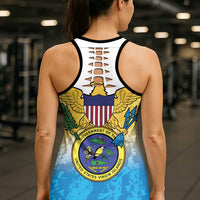 US Virgin Islands Hollow Tank Top Coat Of Arms Grunge Style - Wonder Print Shop