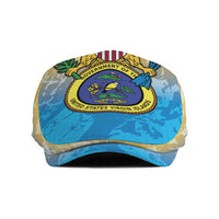 US Virgin Islands Jeff Hat Coat Of Arms Grunge Style - Wonder Print Shop