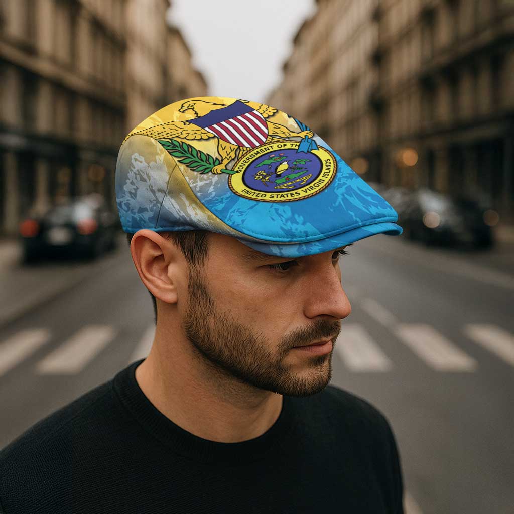 US Virgin Islands Jeff Hat Coat Of Arms Grunge Style - Wonder Print Shop