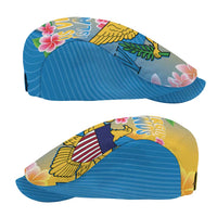 US Virgin Islands Jeff Hat Coat of Arms Plumeria Curve Style - Wonder Print Shop