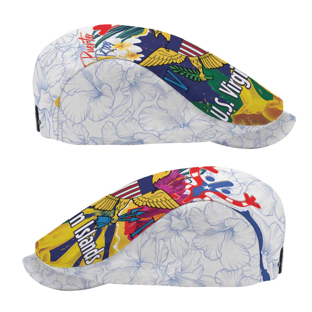 US Virgin Islands - Puerto Rico Day Jeff Hat Boricua Coqui Yellow-colored Eagle - Wonder Print Shop