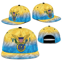 US Virgin Islands Snapback Cap Coat Of Arms Grunge Style - Wonder Print Shop