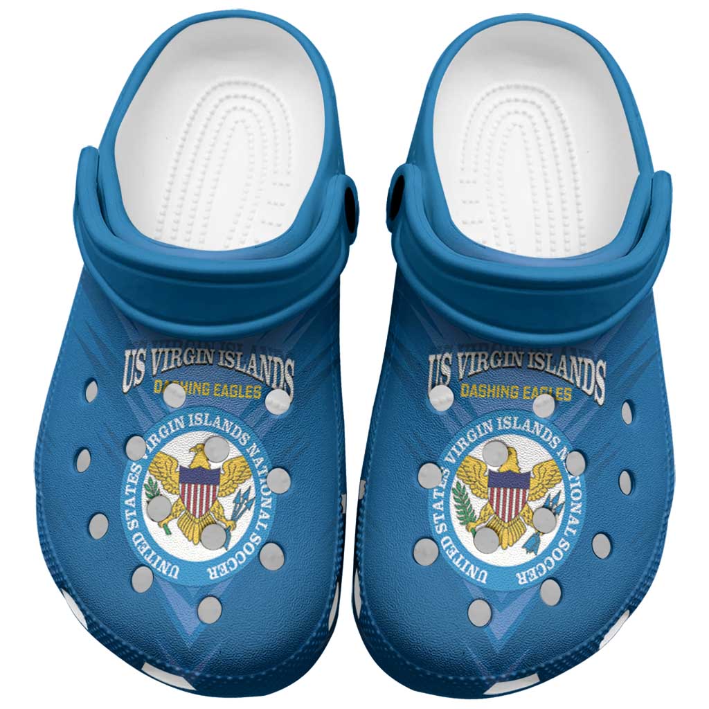 US Virgin Islands Soccer Clogs Shoes Go Dashing Eagles Sporty Style - Wonder Print Shop