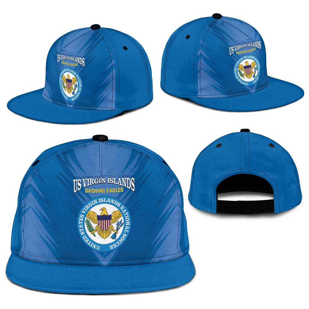 US Virgin Islands Soccer Snapback Cap Go Dashing Eagles Sporty Style - Wonder Print Shop
