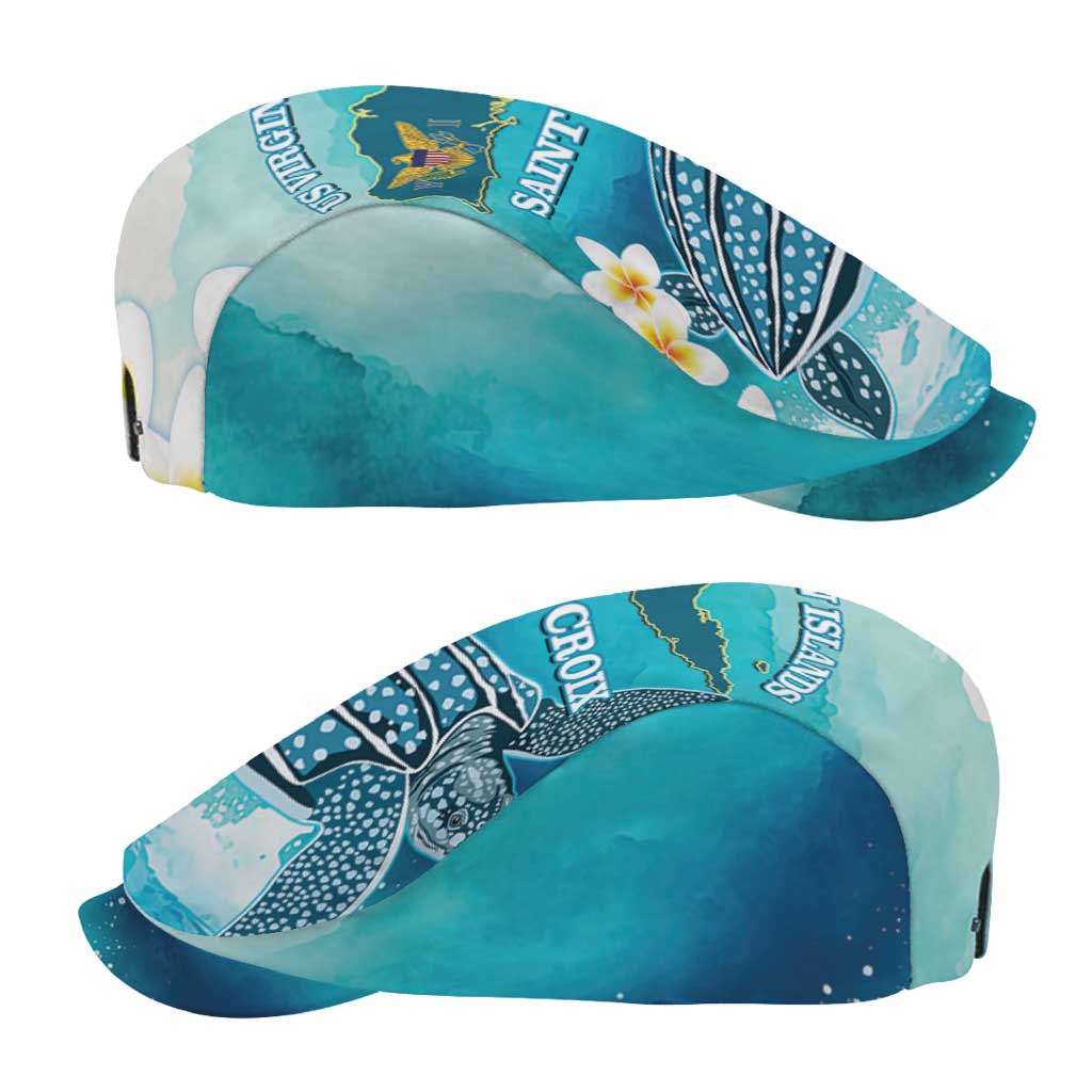 US Virgin Islands St Croix Jeff Hat Twin City Leatherback With Plumeria - Wonder Print Shop
