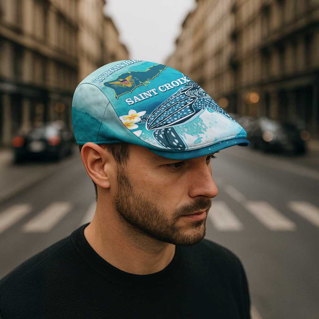 US Virgin Islands St Croix Jeff Hat Twin City Leatherback With Plumeria - Wonder Print Shop