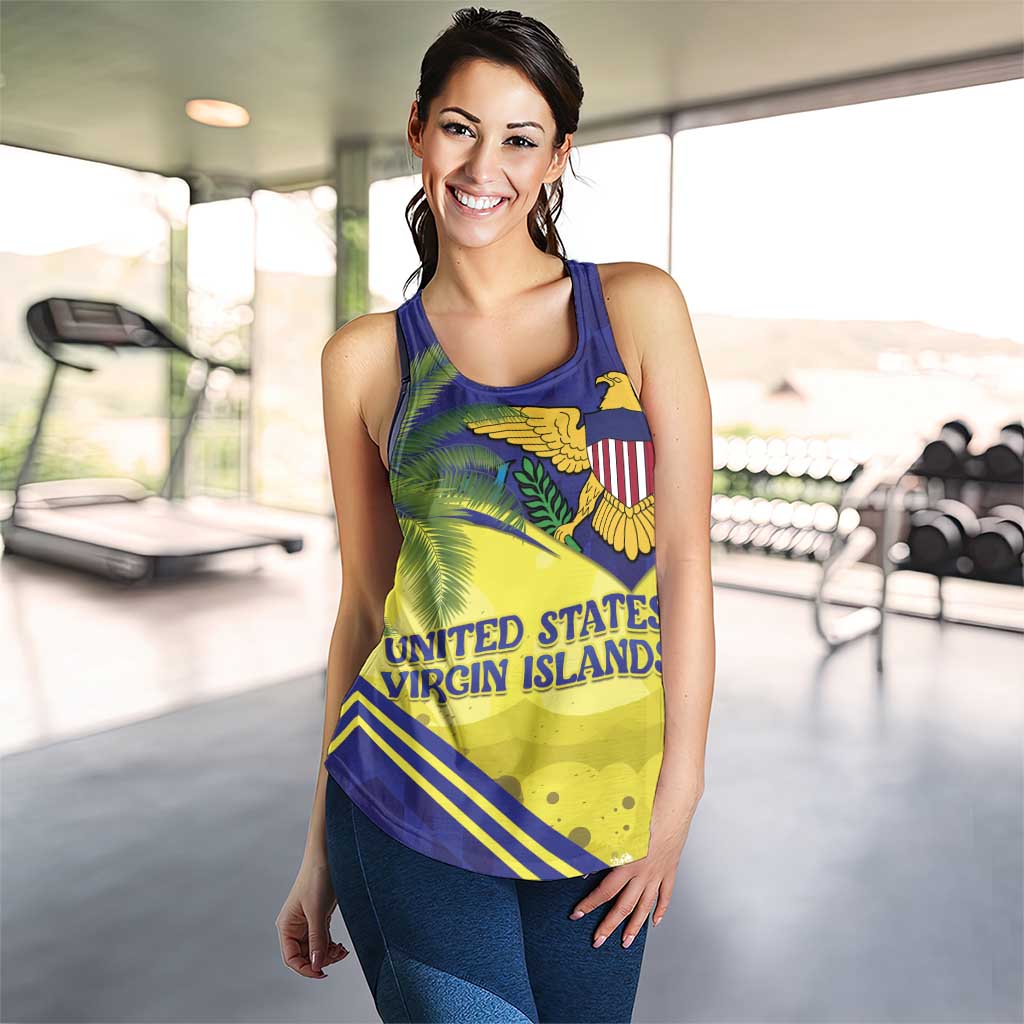 US Virgin Islands Women Racerback Tank United in Pride and Hope - Wonder Print Shop