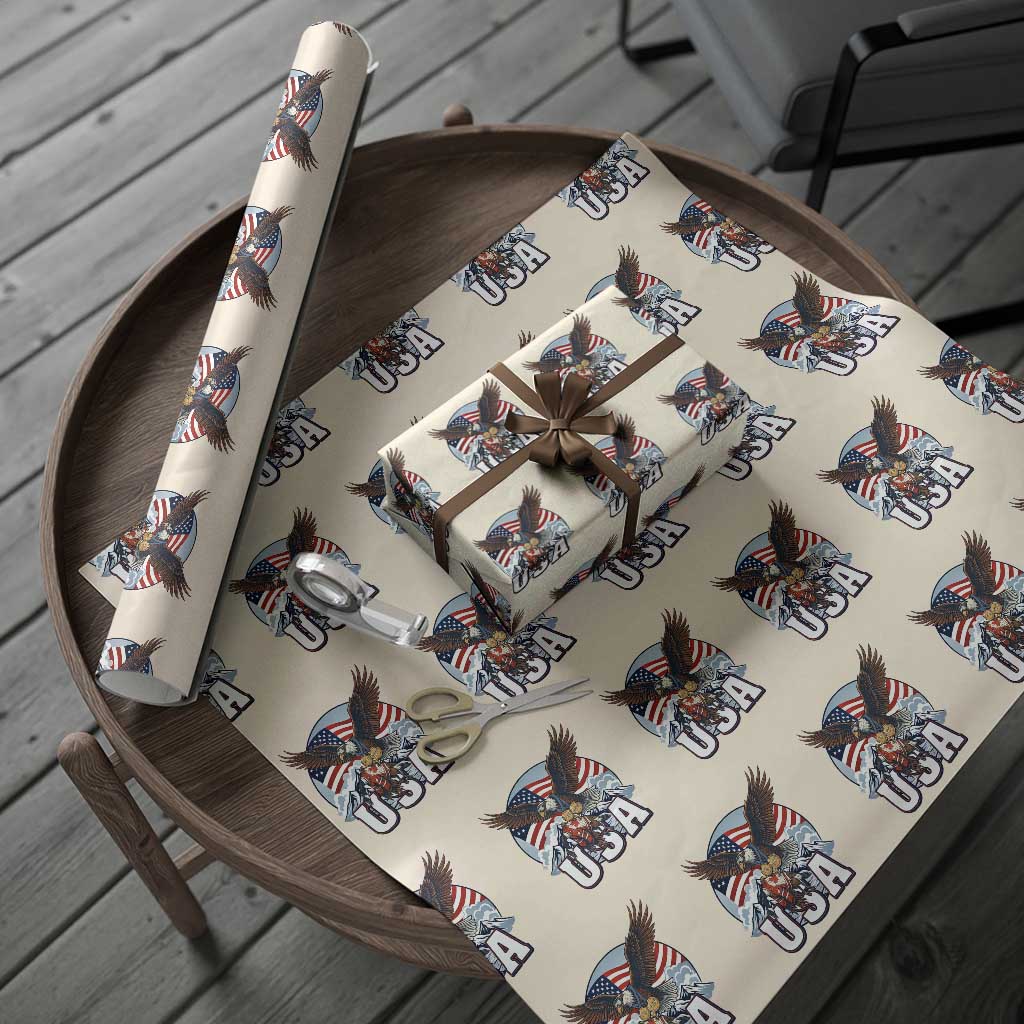 USA 1980 2026 American Eagle vs Canada Loon Wrapping Paper Roll Vintage Champs Retro Game Day Hockey Sports Fan
