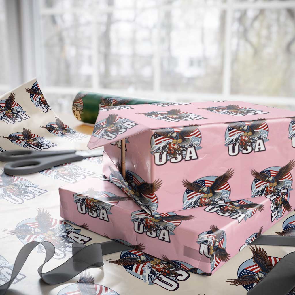 USA 1980 2026 American Eagle vs Canada Loon Wrapping Paper Roll Vintage Champs Retro Game Day Hockey Sports Fan