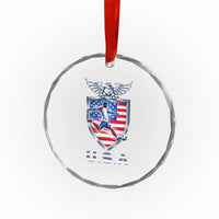 USA 2026 Soccer Player Crystal Glass Ornament United States Team Pride