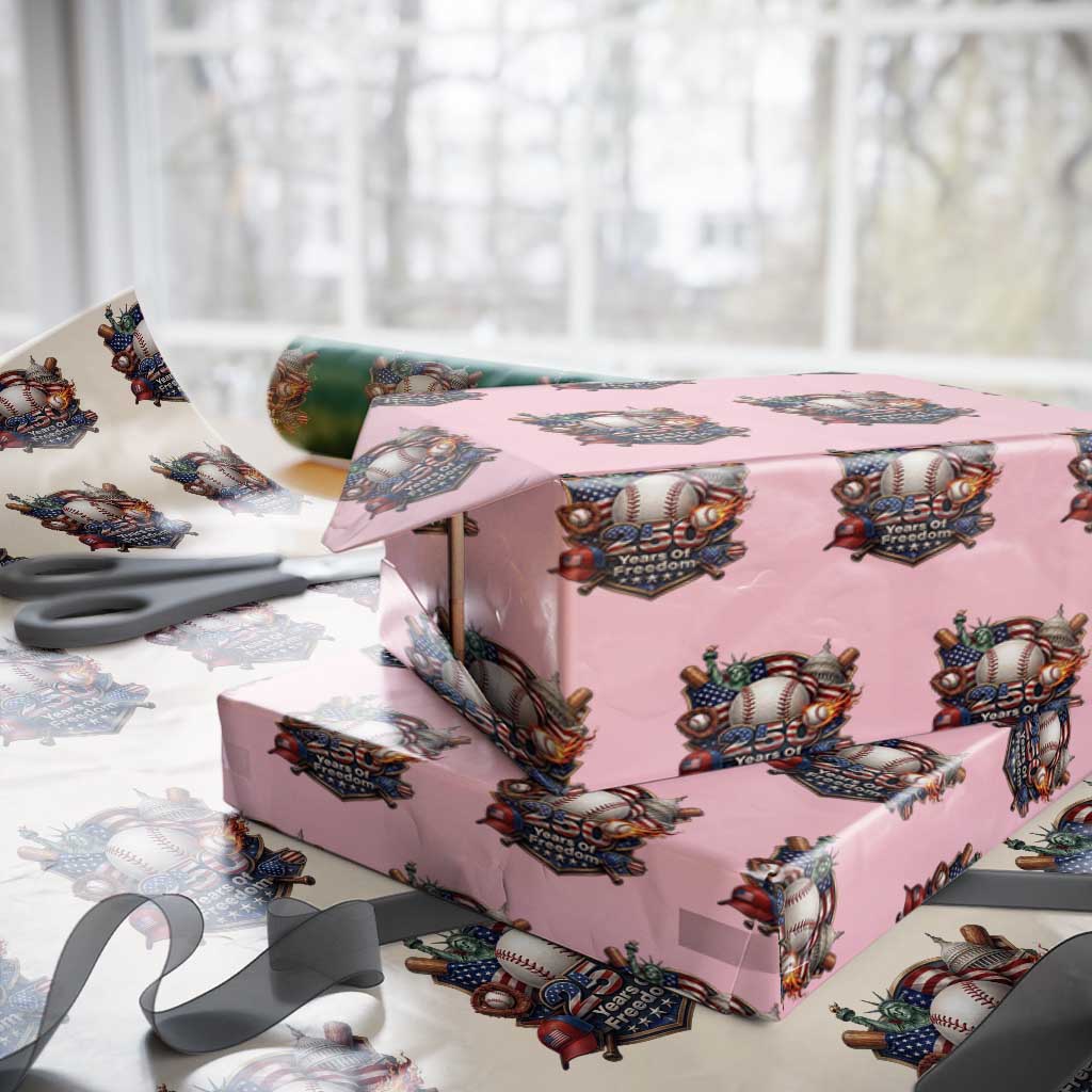 USA 250 Years Of Freedom Baseball Graphic Wrapping Paper Roll
