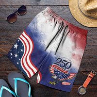 USA 250 Years of Freedom Shorts for Men American Patriotic