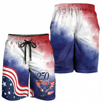 USA 250 Years of Freedom Shorts for Men American Patriotic