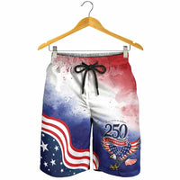 USA 250 Years of Freedom Shorts for Men American Patriotic