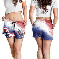 USA 250 Years of Freedom Shorts for Women American Patriotic