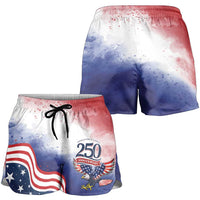 USA 250 Years of Freedom Shorts for Women American Patriotic