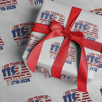 USA 250 Years Of Freedom Wrapping Paper Roll USA Independence 250th Anniversary 1776 2026 Patriotic Flag