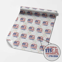 USA 250 Years Of Freedom Wrapping Paper Roll USA Independence 250th Anniversary 1776 2026 Patriotic Flag