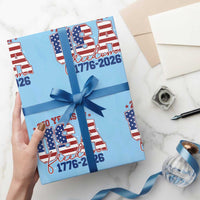 USA 250 Years Of Freedom Wrapping Paper Roll USA Independence 250th Anniversary 1776 2026 Patriotic Flag