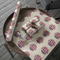 USA 250th Anniversary Baseball Wrapping Paper Roll Patriotic Athlete Gift