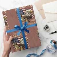 USA 250th Anniversary Wrapping Paper Roll America 1776-2026 Patriotic Eagle Liberty Bell