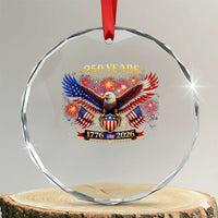 USA 250th Anniversary Eagle Crystal Glass Ornament 4th July Independence Day Patriotic USA Flag
