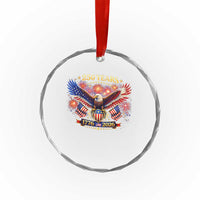 USA 250th Anniversary Eagle Crystal Glass Ornament 4th July Independence Day Patriotic USA Flag