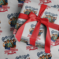 USA 250th Anniversary Feminist Wrapping Paper Roll Girls Will Be Girls