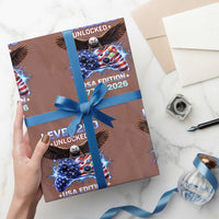 USA 250th Anniversary Gamer Wrapping Paper Roll Level 250 USA Edition 1776 2026 Bald Eagle