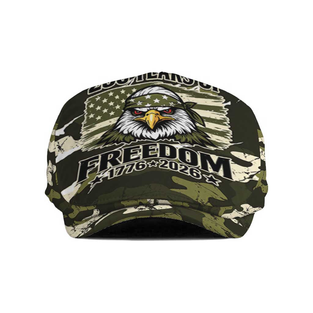 USA 250th Anniversary Jeff Hat Eagle Camouflage Zipper Stylized