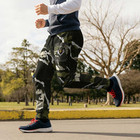 USA 250th Anniversary Jogger Pants Eagle Camouflage Zipper Stylized